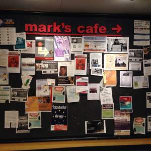 Posters in Mark's Cafe